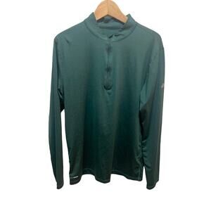 EMS techwick shirt dark green 1/4 zip fast dry sz M Men's EUC